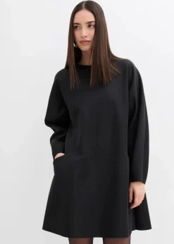 bonprix Bekleidung·Pullover & Strickjacken|Kleider|Jerseykleid aus Scuba schwarz
