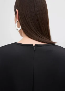 bonprix Bekleidung·Pullover & Strickjacken|Kleider|Jerseykleid aus Scuba schwarz