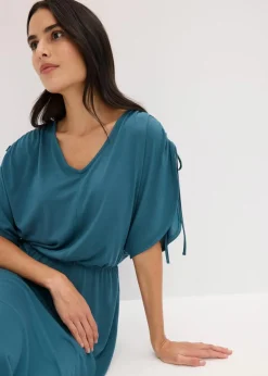 bonprix Kleider|Bekleidung·Pullover & Strickjacken|Jerseykleid aus softem Modal-Mix pfeffergrün