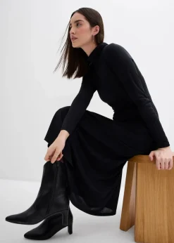 bonprix Bekleidung·Pullover & Strickjacken|Kleider|Jerseykleid aus softem Modal-Mix schwarz