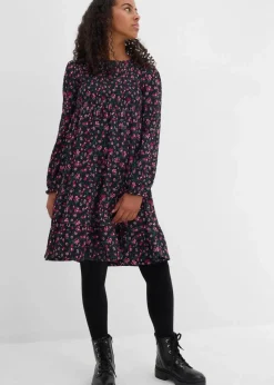 Jerseykleid aus strukturiertem Crinkle|bonprix Outlet