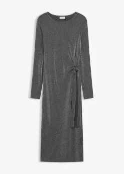 bonprix Bekleidung·Pullover & Strickjacken|Kleider|Jerseykleid aus Viskose-Mix anthrazit meliert