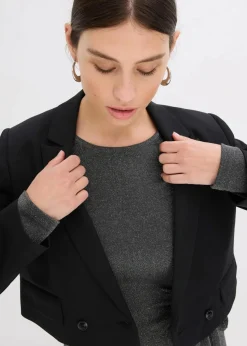 bonprix Bekleidung·Pullover & Strickjacken|Kleider|Jerseykleid aus Viskose-Mix anthrazit meliert