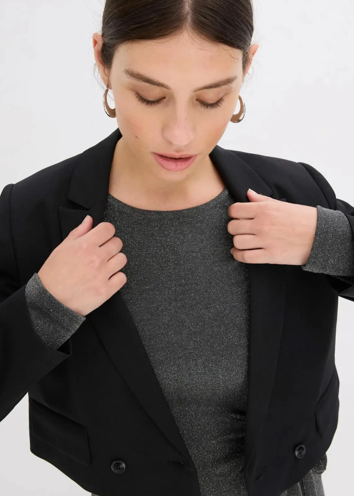 bonprix Bekleidung·Pullover & Strickjacken|Kleider|Jerseykleid aus Viskose-Mix anthrazit meliert