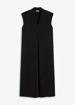 bonprix Bekleidung·Pullover & Strickjacken|Kleider|Jerseykleid aus Viskose-Mix mit Schulterpolster schwarz