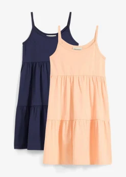Jerseykleid (2er Pack) aus reiner Bio-Baumwolle|bonprix Online