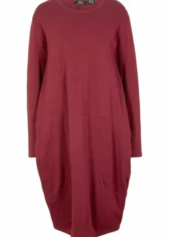 bonprix Kleider|Bekleidung·Pullover & Strickjacken|Jerseykleid in O-Shape rhododendronrot
