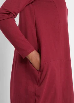 bonprix Kleider|Bekleidung·Pullover & Strickjacken|Jerseykleid in O-Shape rhododendronrot