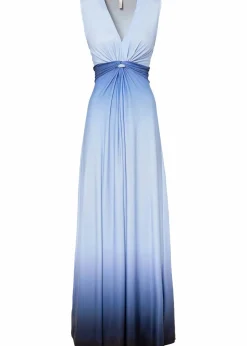 bonprix Bekleidung·Pullover & Strickjacken|Festliche Mode|Jerseykleid mit Drapierung blau / dunkelblau