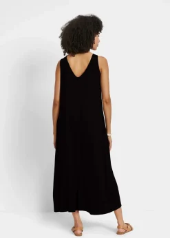 bonprix Bekleidung·Pullover & Strickjacken|Kleider|Jerseykleid mit nachhaltiger Viskose schwarz