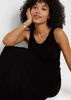 bonprix Bekleidung·Pullover & Strickjacken|Kleider|Jerseykleid mit nachhaltiger Viskose schwarz