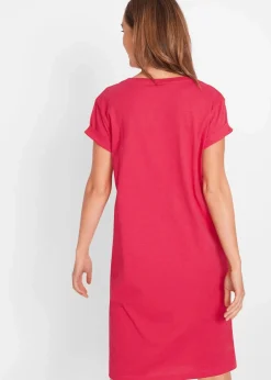 bonprix Kleider|Basics|Jerseykleid mit reiner Bio-Baumwolle rot
