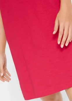bonprix Kleider|Basics|Jerseykleid mit reiner Bio-Baumwolle rot