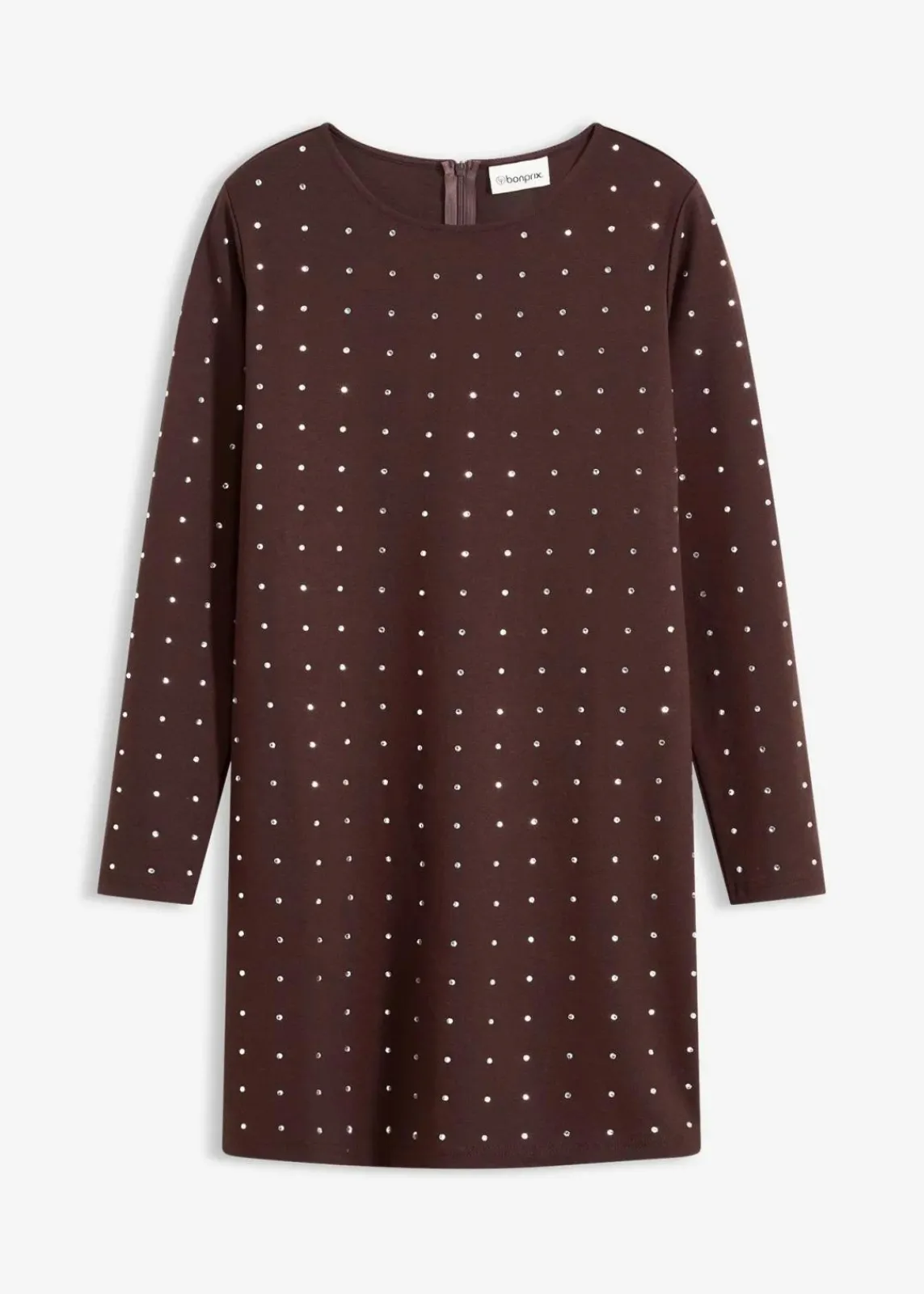 Jerseykleid mit Strass-Applikationen|bonprix Hot