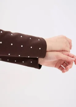 Jerseykleid mit Strass-Applikationen|bonprix Hot