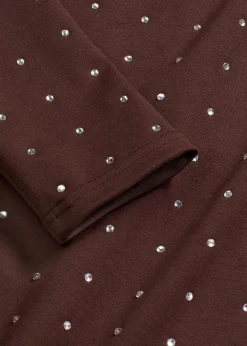 Jerseykleid mit Strass-Applikationen|bonprix Hot