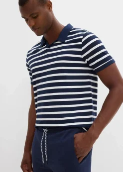 bonprix Große Größen|Shorts|Jersey-Longshorts aus reiner Bio-Baumwolle (2er Pack) dunkelblau+schwarz