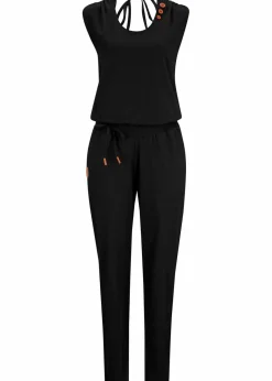 bonprix Bekleidung·Homewear|Jumpsuits|Jersey-Overall aus Baumwoll-Mix schwarz