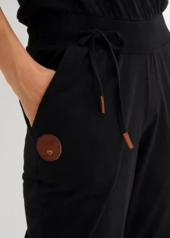 bonprix Bekleidung·Homewear|Jumpsuits|Jersey-Overall aus Baumwoll-Mix schwarz