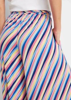 bonprix Bekleidung·Kleider|Jersey-Palazzohose aus softem Viskose-Mix bunt gestreift