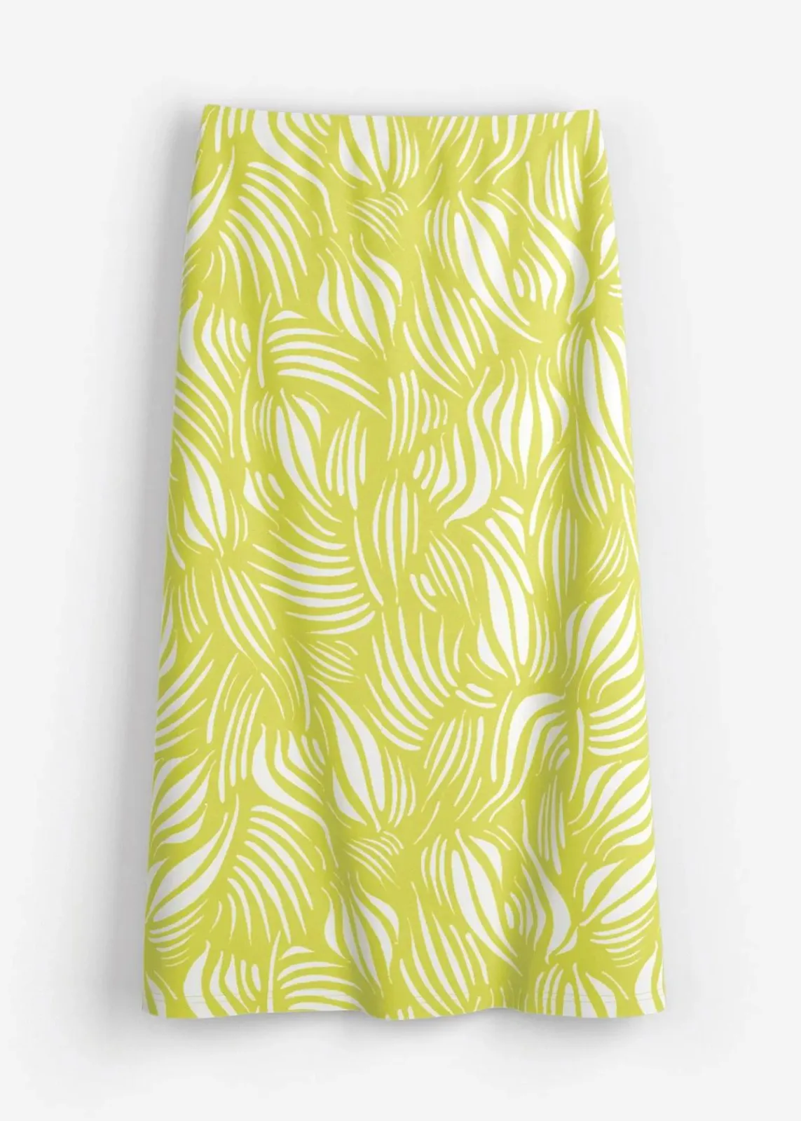 bonprix Bekleidung·Sportbekleidung|Röcke|Jersey-Rock aus Bio-Baumwolle mit Stretch zitrusgelb/wollweiß bedruckt