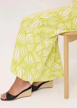 bonprix Bekleidung·Sportbekleidung|Röcke|Jersey-Rock aus Bio-Baumwolle mit Stretch zitrusgelb/wollweiß bedruckt