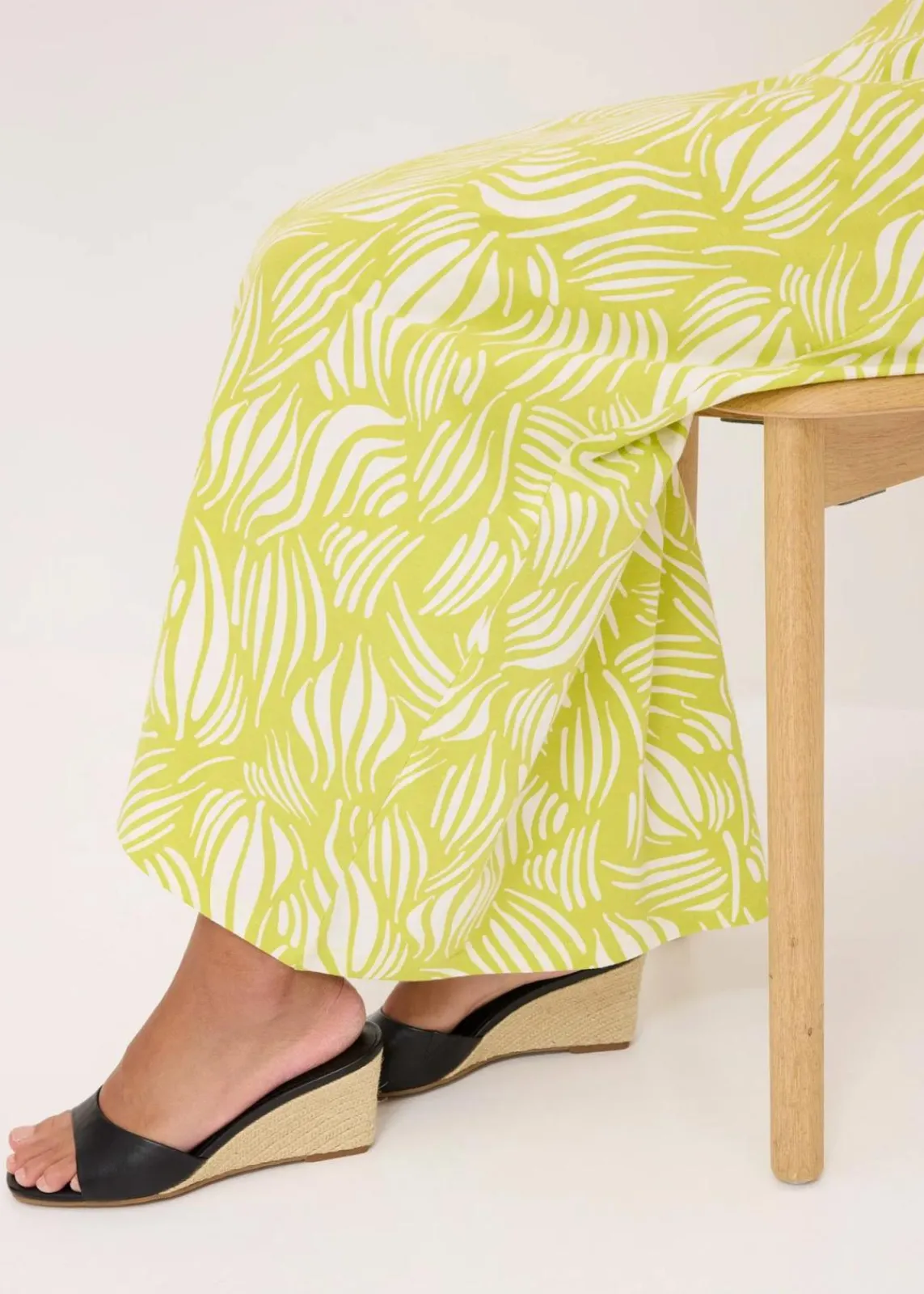 bonprix Bekleidung·Sportbekleidung|Röcke|Jersey-Rock aus Bio-Baumwolle mit Stretch zitrusgelb/wollweiß bedruckt