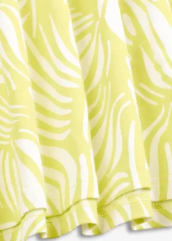 bonprix Bekleidung·Sportbekleidung|Röcke|Jersey-Rock aus Bio-Baumwolle mit Stretch zitrusgelb/wollweiß bedruckt