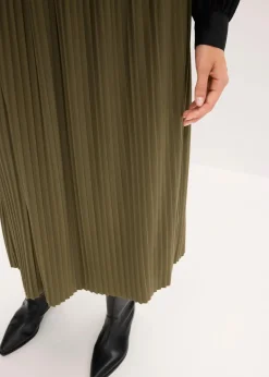 bonprix Bekleidung·Sportbekleidung|Röcke|Jersey-Rock aus fließendem Viskose-Mix dunkeloliv