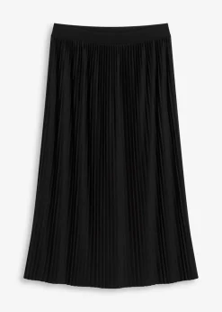 bonprix Röcke|Bekleidung·Sportbekleidung|Jersey-Rock aus fließendem Viskose-Mix schwarz