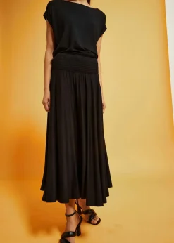 bonprix Röcke|Nachhaltigere Materialien|Jersey-Rock aus fließender Viskose schwarz