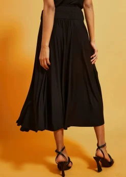 bonprix Röcke|Nachhaltigere Materialien|Jersey-Rock aus fließender Viskose schwarz