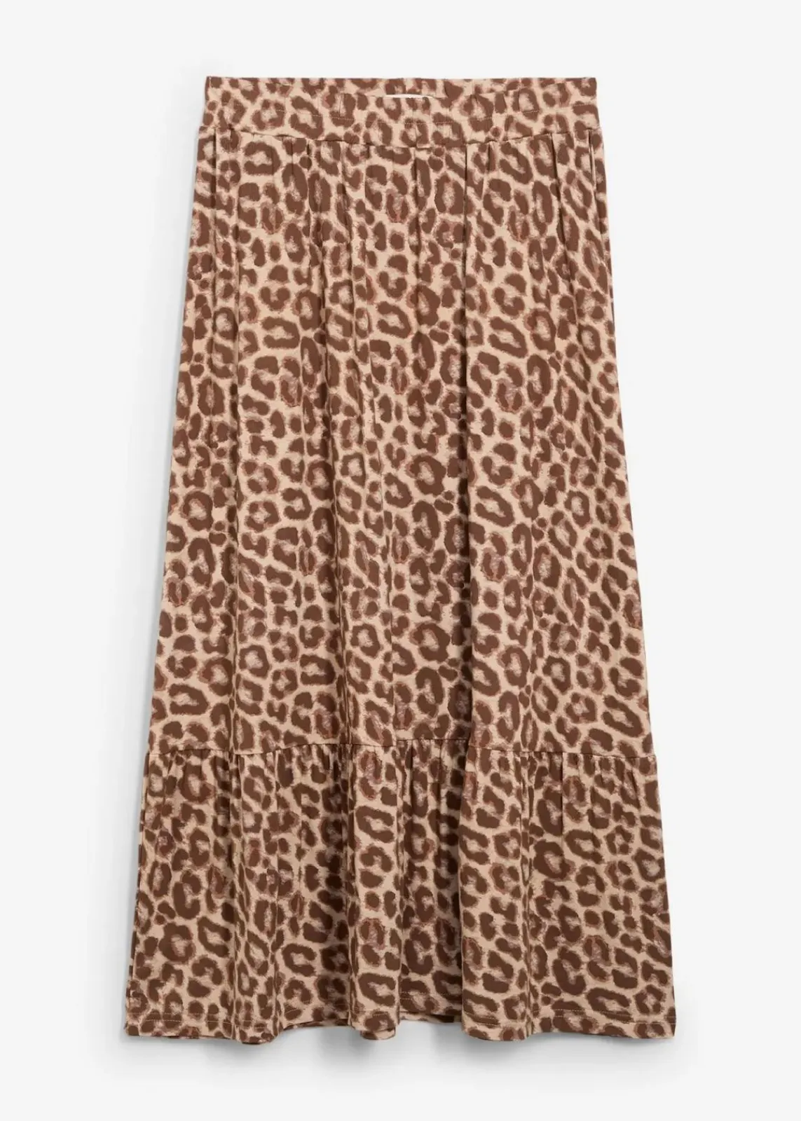 bonprix Bekleidung·Sportbekleidung|Röcke|Jersey-Rock aus Viskose-Mix beige leo bedruckt