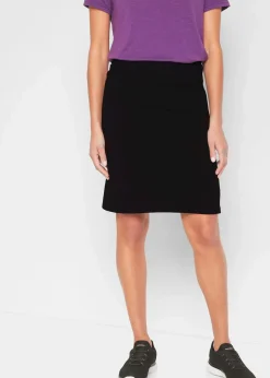 bonprix Nachhaltigere Materialien|Röcke|Jersey-Rock mit Radlerhose schwarz