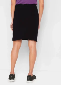 bonprix Nachhaltigere Materialien|Röcke|Jersey-Rock mit Radlerhose schwarz