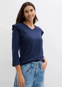 Jersey-Shirt aus Baumwollmix|bonprix Clearance