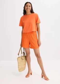 bonprix Bekleidung·Outdoorbekleidung|Bekleidung·Kleider|Jersey-Shorts aus leichtem Crêpe mango