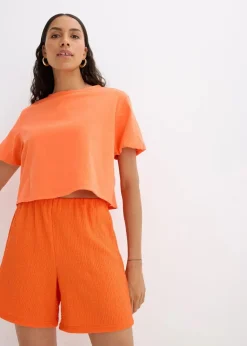 bonprix Bekleidung·Outdoorbekleidung|Bekleidung·Kleider|Jersey-Shorts aus leichtem Crêpe mango