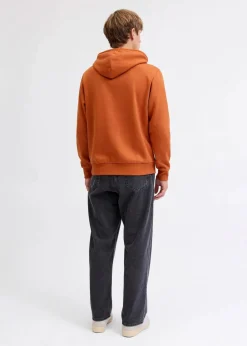 J&J Rebel Große Größen|Marken|JJ REBEL Hoodie in Regular Fit orange bedruckt