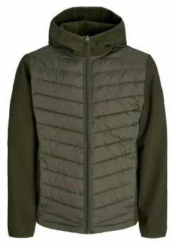 J&J Rebel Große Größen|Jacken & Mäntel|JJ REBEL Hybrid-Jacke in Regular Fit dunkeloliv