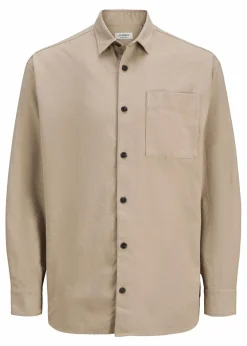 J&J Rebel Große Größen|Marken|JJ REBEL Overshirt in Loose Fit beige