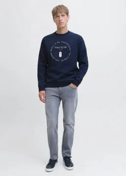 J&J Rebel Marken|Sweat|JJ REBEL Sweatshirt in Regular Fit dunkelblau bedruckt