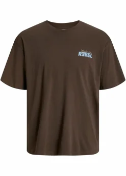 J&J Rebel Shirts & Polos|Marken|JJ REBEL T-Shirt aus reiner Baumwolle braun