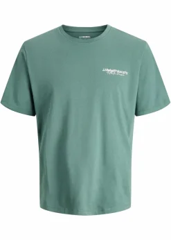 J&J Rebel Shirts & Polos|Marken|JJ REBEL T-Shirt aus reiner Baumwolle silver pine bedruckt