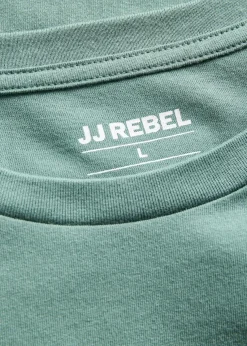 J&J Rebel Shirts & Polos|Marken|JJ REBEL T-Shirt aus reiner Baumwolle silver pine bedruckt
