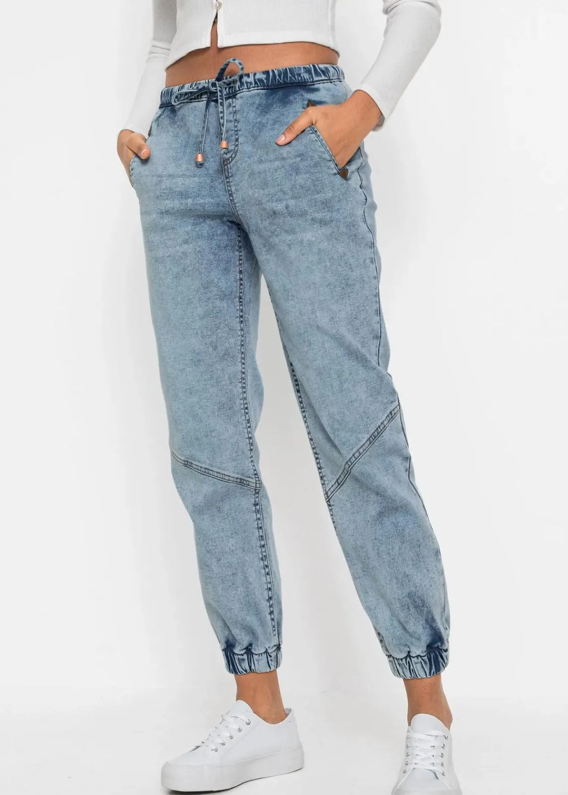 Jogg Jeans Mid Waist, stretch|bonprix Clearance
