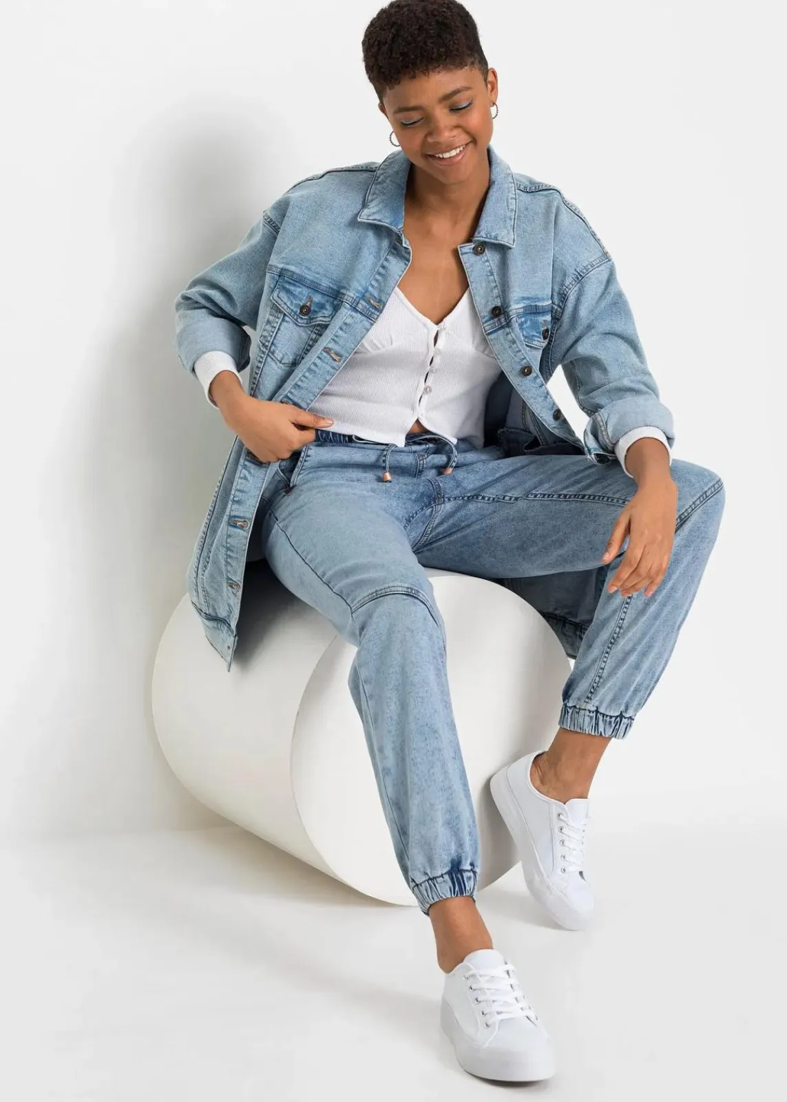 Jogg Jeans Mid Waist, stretch|bonprix Clearance