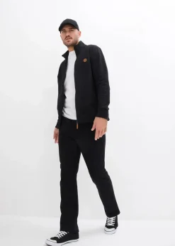 bonprix Große Größen|Basics|Jogginganzug aus reiner Bio-Baumwolle (2-tlg.Set) schwarz