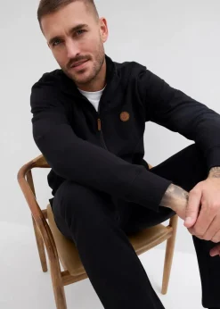 bonprix Große Größen|Basics|Jogginganzug aus reiner Bio-Baumwolle (2-tlg.Set) schwarz