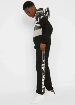 bonprix Jungen 9-16 Jahre·Anzüge & Hemden|Jungen 9-16 Jahre·Sweat & Strick|Jogginganzug aus reiner Bio-Baumwolle (2-tlg.Set) schwarz bedruckt